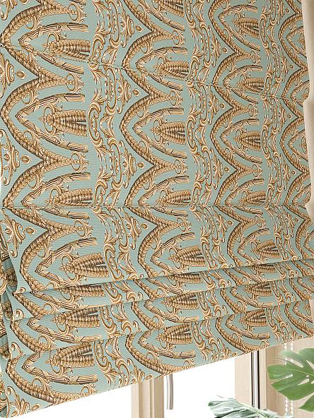 Римская штора Лебренс (бирюза) - ширина 120 см - фото 3