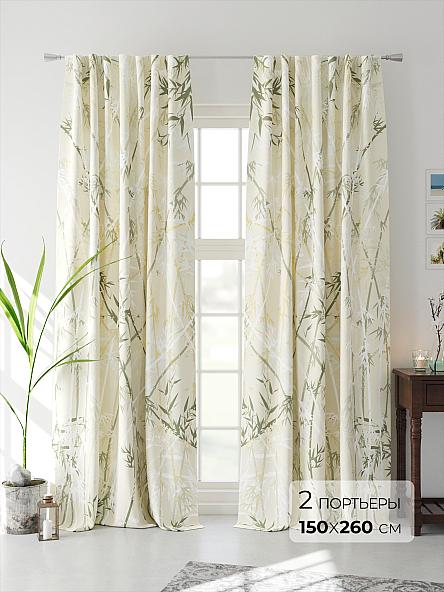 Комплект штор Эрименс (желто-зеленый)