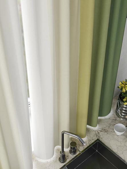 Комплект штор для кухни Ромерни (зеленый) - фото 5