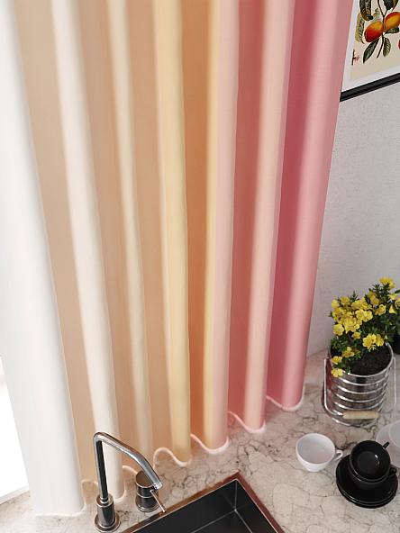 Комплект штор для кухни Ромерни (персиково-розовый) - фото 3