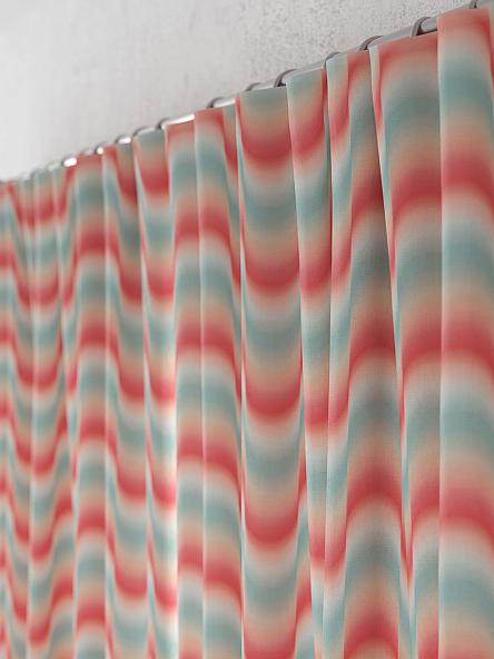 Комплект штор для кухни Ленгерс (кораллово-голубой) - фото 6