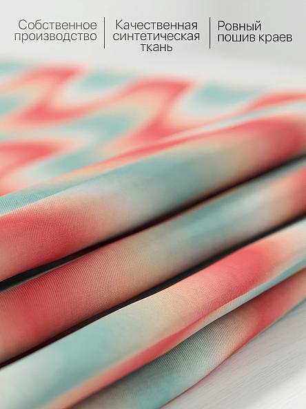 Комплект штор для кухни Ленгерс (кораллово-голубой) - фото 7