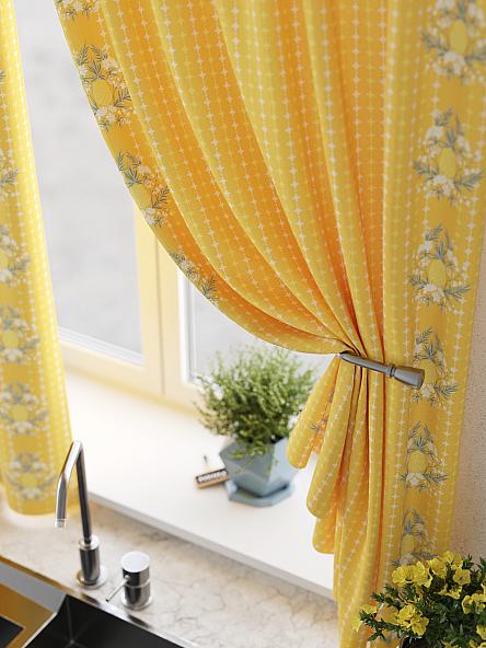 Комплект штор для кухни Рилеменс (желто-оранжевый) - фото 4
