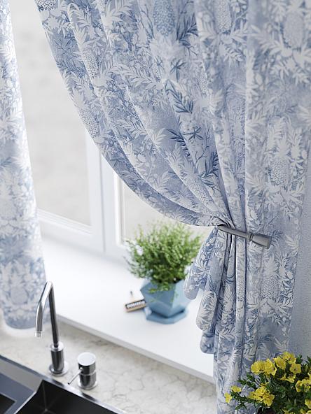 Комплект штор для кухни Рикенвил (голубой) - фото 4
