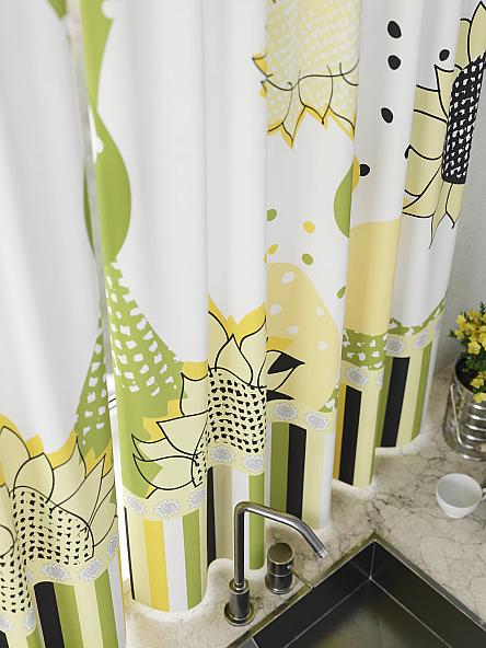 Комплект штор для кухни Фенетис (желто-зеленый) - фото 5
