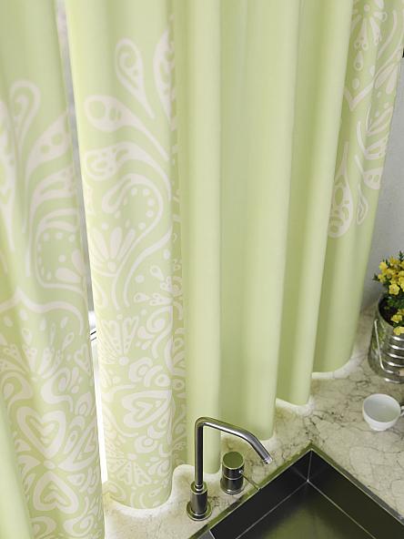 Комплект штор для кухни Ленфекс (салатовый) - фото 5