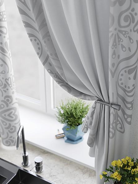 Комплект штор для кухни Ленфекс (серый) - фото 4