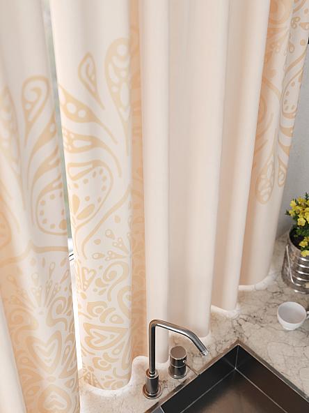 Комплект штор для кухни Ленфекс (персиковый) - фото 5