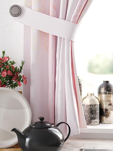 Комплект штор для кухни Ленфекс (розовый) - фото 2