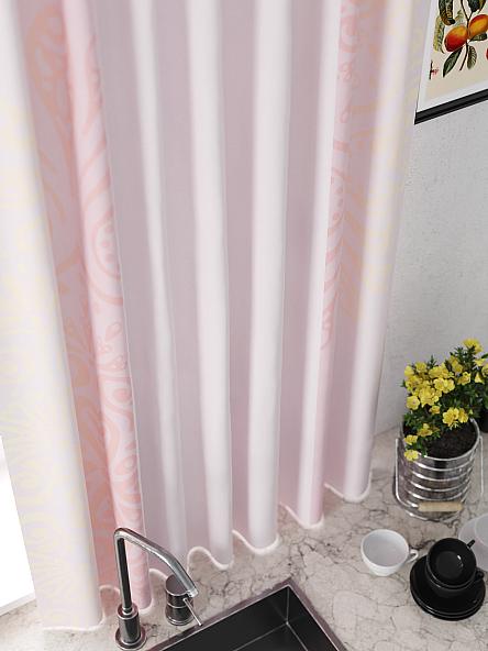 Комплект штор для кухни Ленфекс (розовый) - фото 3