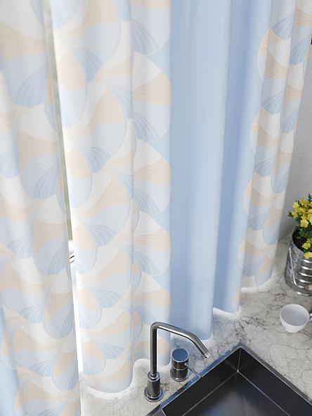 Комплект штор для кухни Менкирс (голубой) - фото 5