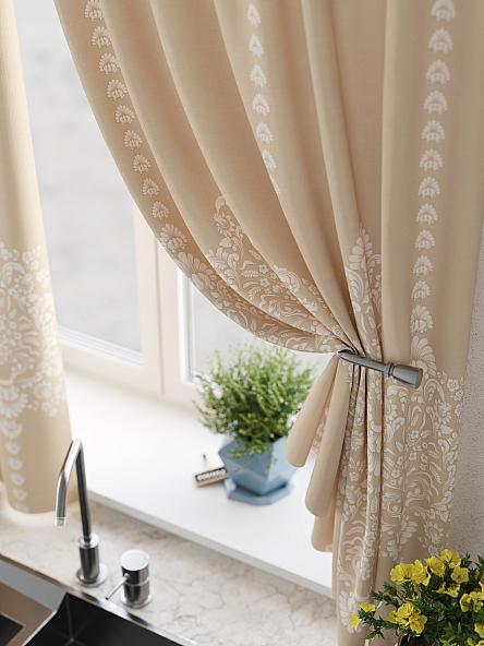 Комплект штор для кухни Илонвирс (бежевый) - фото 4
