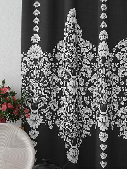 Комплект штор для кухни Илонвирс (черный) - фото 3