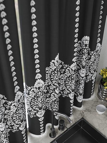 Комплект штор для кухни Илонвирс (черный) - фото 5