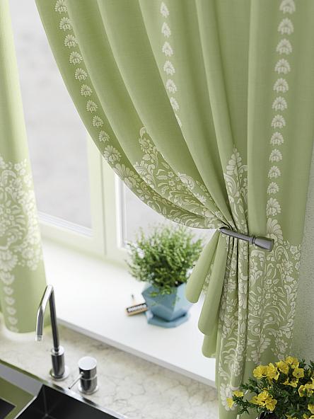 Комплект штор для кухни Илонвирс (салатовый) - фото 4