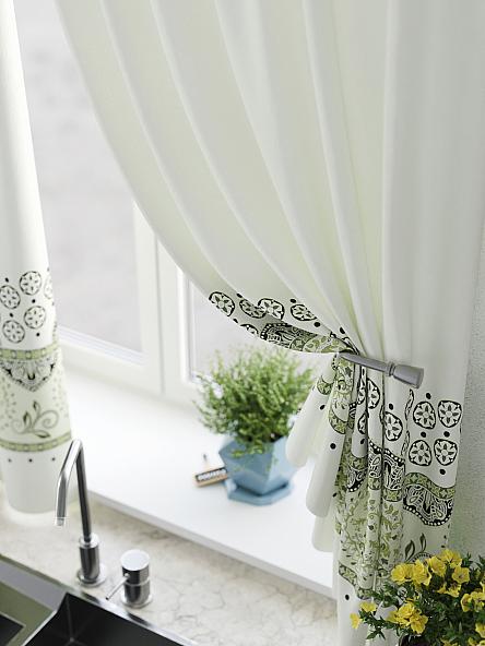 Комплект штор для кухни Риленкис (зеленый) - фото 4