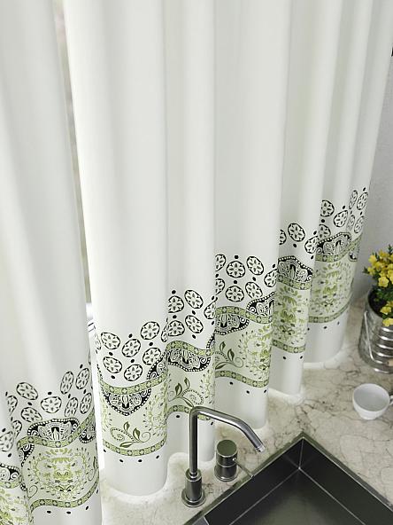 Комплект штор для кухни Риленкис (зеленый) - фото 5