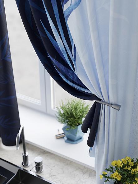 Комплект штор для кухни Менкерс (голубой) - фото 4