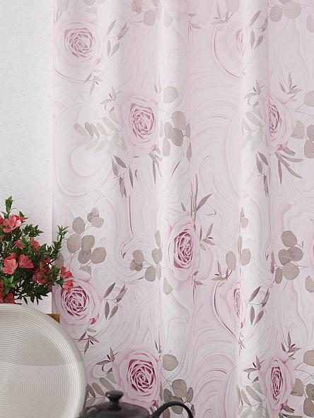 Комплект штор для кухни Рилениос (розовый) - фото 3