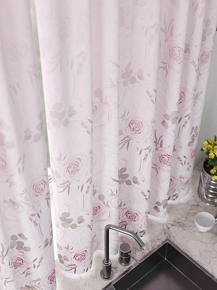 Комплект штор для кухни Рилениос (розовый) - фото 5