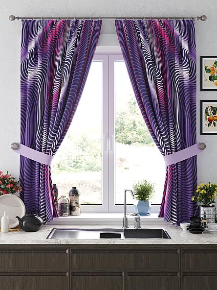 Комплект штор для кухни Лимнекс (фиолетовый) - фото 4
