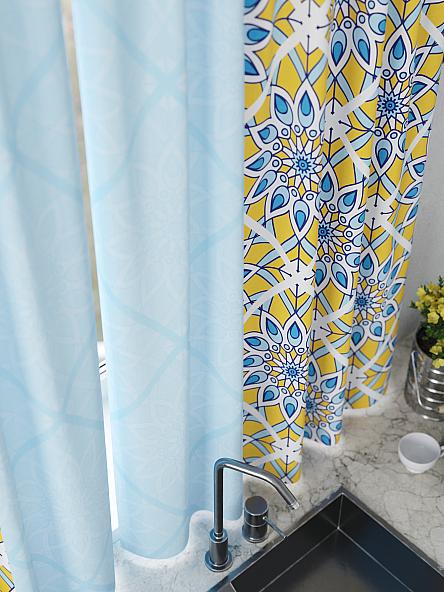 Комплект штор для кухни Некленс (голубой) - фото 5