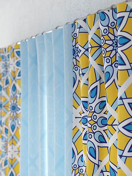 Комплект штор для кухни Некленс (голубой) - фото 6