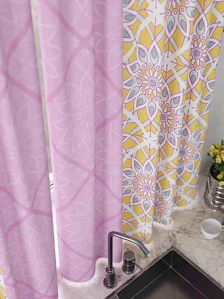 Комплект штор для кухни Некленс (розовый) - фото 5