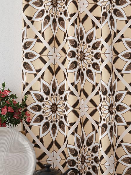 Комплект штор для кухни Некленс (коричневый) - фото 3