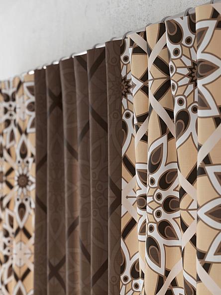 Комплект штор для кухни Некленс (коричневый) - фото 6