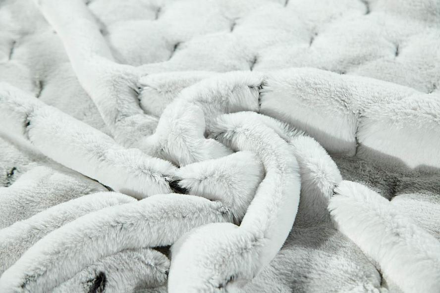 Плед Рианда (бело-серый) - фото 5