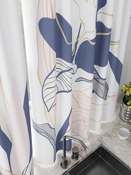 Комплект штор для кухни Ролнес (синий) - фото 5