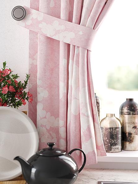 Комплект штор для кухни Релогнес (розовый) - фото 2