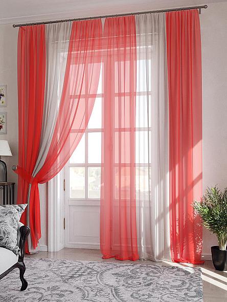 Тюль Лаури (красно-серый) - 280 см - фото 12