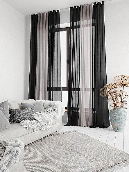 Тюль Лаури (серо-черный) - 270 см - фото 5