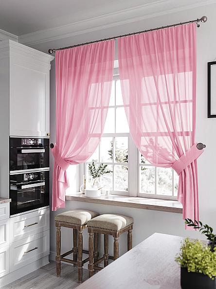 Комплект штор для кухни Фернар (розовый)