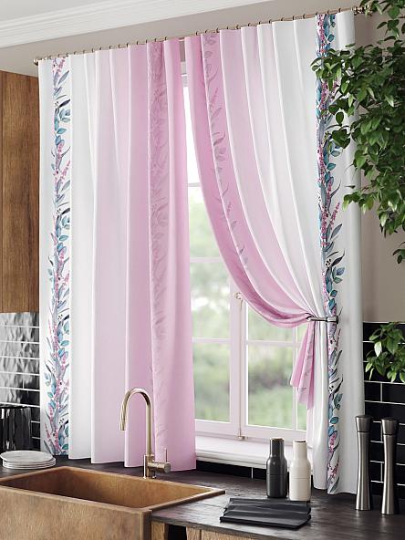 Комплект штор для кухни Хонфрис (розовый) - фото 4