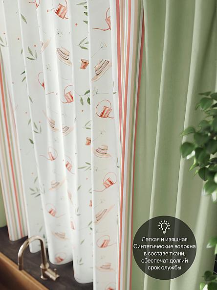 Комплект штор для кухни Кронквирс (зеленый) - фото 5