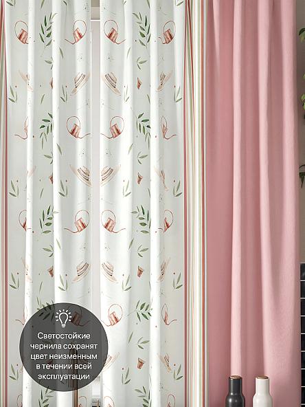 Комплект штор для кухни Кронквирс (розовый) - фото 3