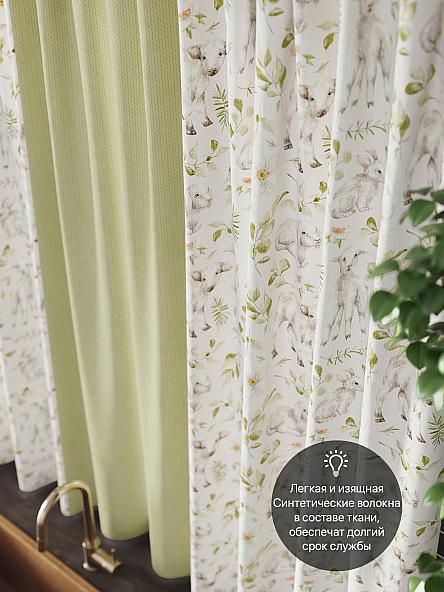 Комплект штор для кухни Дефринес (оливковый) - фото 5