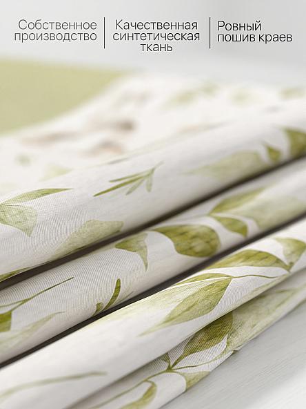 Комплект штор для кухни Дефринес (оливковый) - фото 6