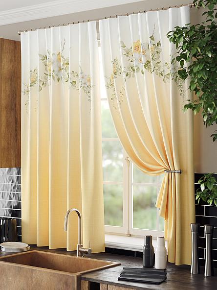 Комплект штор для кухни Норквинс (желтый) - фото 4