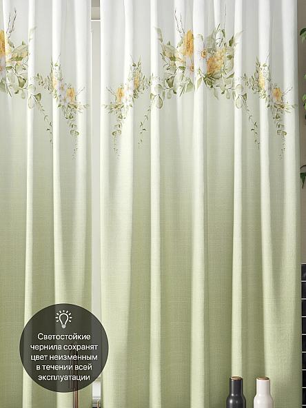 Комплект штор для кухни Норквинс (зеленый) - фото 3