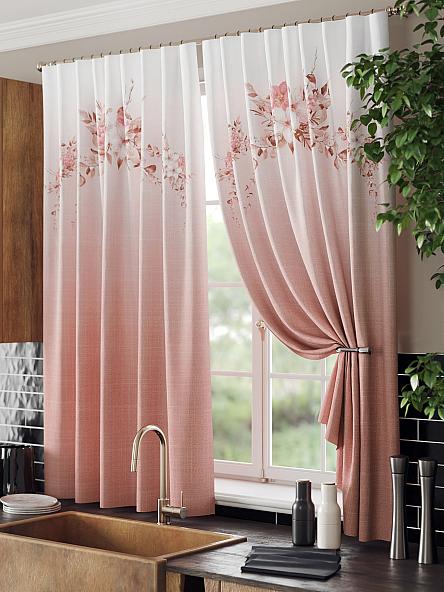 Комплект штор для кухни Норквинс (пудра) - фото 4