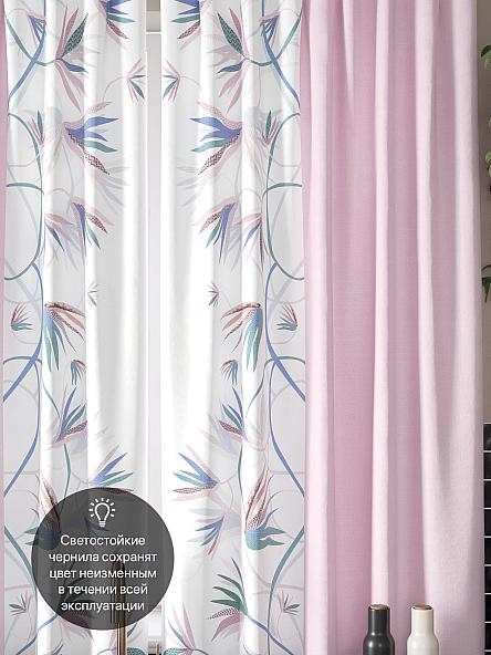 Комплект штор для кухни Ренитес (розовый) - фото 3