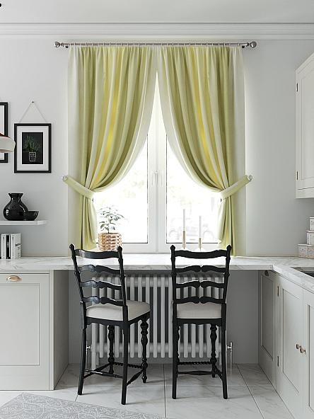 Комплект штор для кухни Формонрис (зеленый) - фото 3
