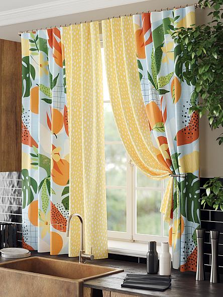 Комплект штор для кухни Менкваринс (желтый) - фото 4