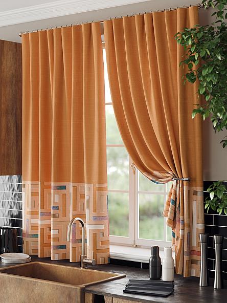 Комплект штор для кухни Мирквиренс (оранжевый) - фото 4