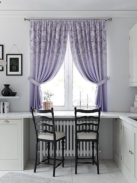 Комплект штор для кухни Лерсемис (фиолетового) - фото 3