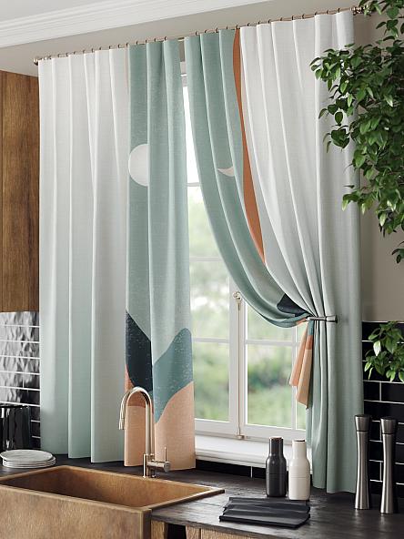 Комплект штор для кухни Лиримерс (мята) - фото 4